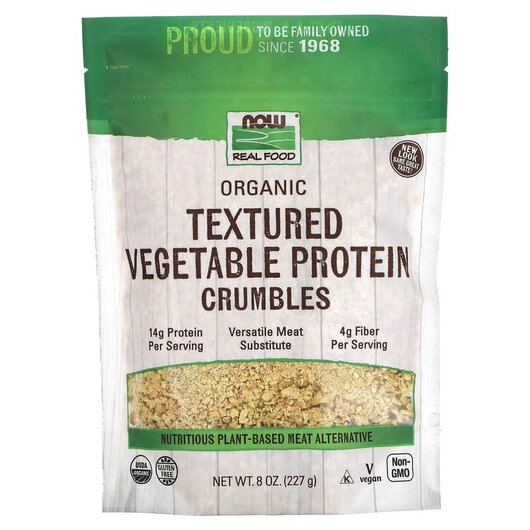 Основне фото товару Real Food Organic Textured Soy Protein Granules, Протеїн, 227 г