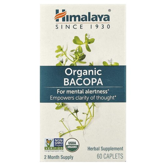 Основное фото товара Himalaya, Бакопа Монье, Herbal Healthcare Bacopa, 60 таблеток
