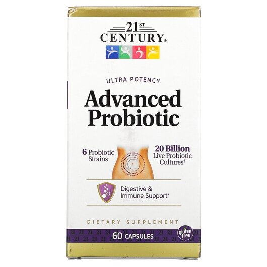 Основне фото товару 21st Century, Advanced Probiotic Ultra Potency, Пробіотики, 60 ка