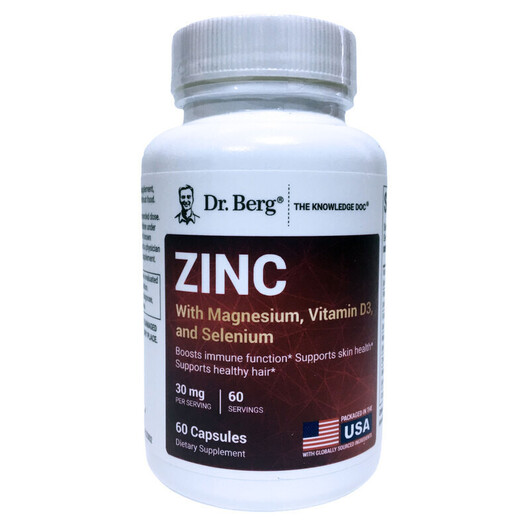 Основное фото товара Dr. Berg, Цинк, Zinc with Magnesium Vitamin D3 and Selenium, 60 к