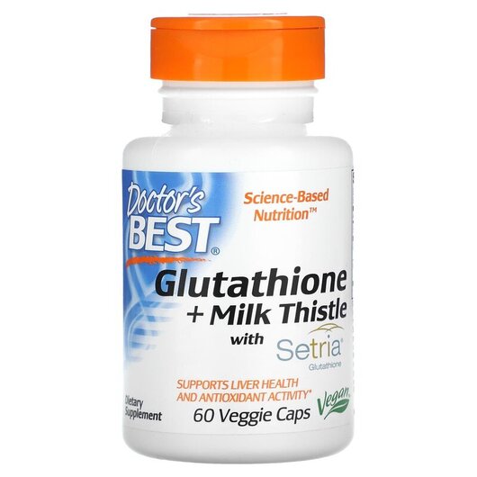 Основне фото товару Doctor's Best, Glutathione + Milk Thistle, L-Глутатіон, 60 к