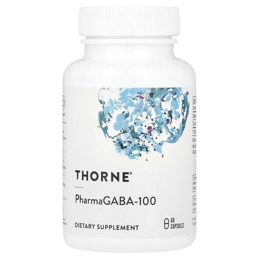 Основное фото товара Thorne, ГАМК 100 мг, PharmaGABA-100, 60 капсул