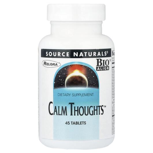 Основное фото товара Calm Thoughts Основное фото товара Source Naturals, Поддержка стресса, Calm Thoughts, 45 таблеток