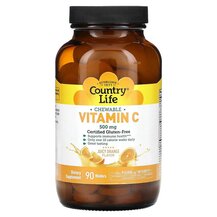 Вітамін C Vitamin C Chewable Juicy Orange 500 mg Country