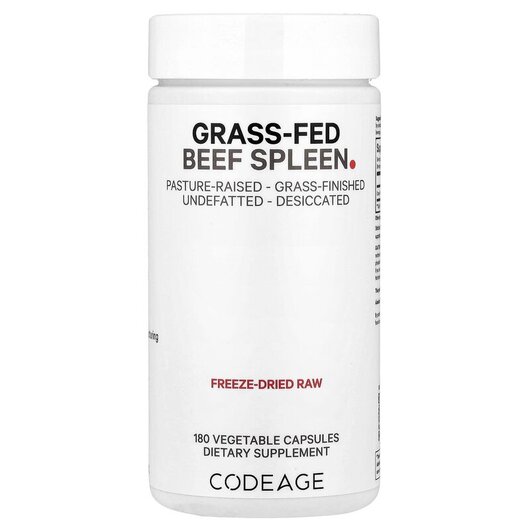Основное фото товара CodeAge, Коллаген из говядины, Grass-Fed Beef Spleen, 180 капсул