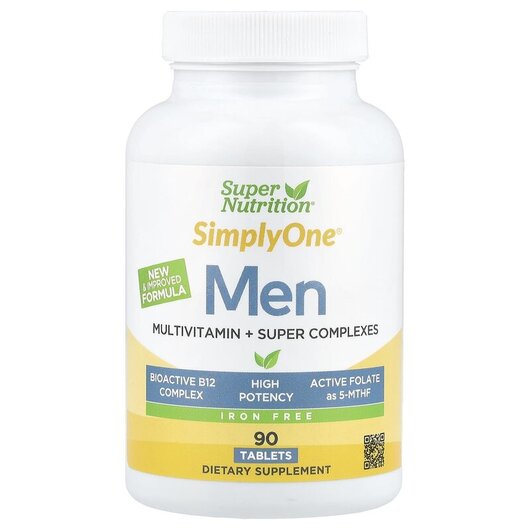 Основное фото товара SimplyOne Men's Multivitamin with Super Adaptogens Greens Spices & Antioxidant Iron Free Основное фото товара SimplyOne Men's Multivitamin with Super Adaptogens, Железо,
