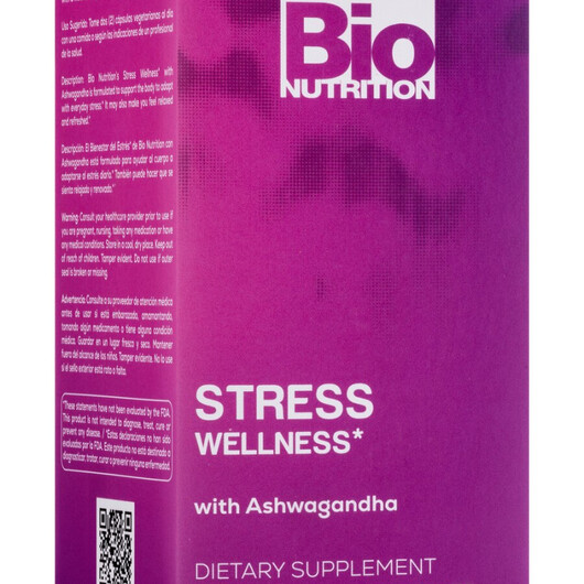 Основне фото товару Stress Wellness Основне фото товару Bio Nutrition, Stress Wellness, Підтримка стресу, 60 капсул