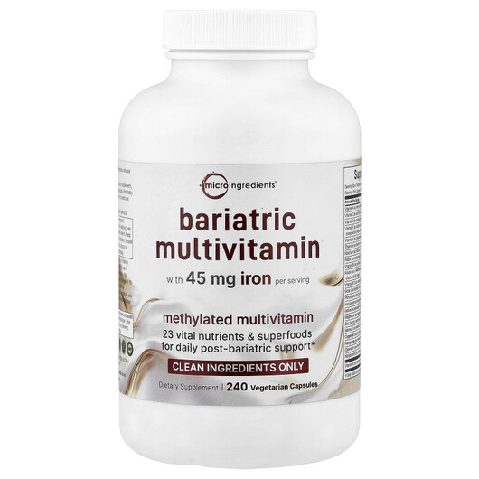 Основне фото товару Bariatric Multivitamin, Баріатричні вітаміни, 240 капсул