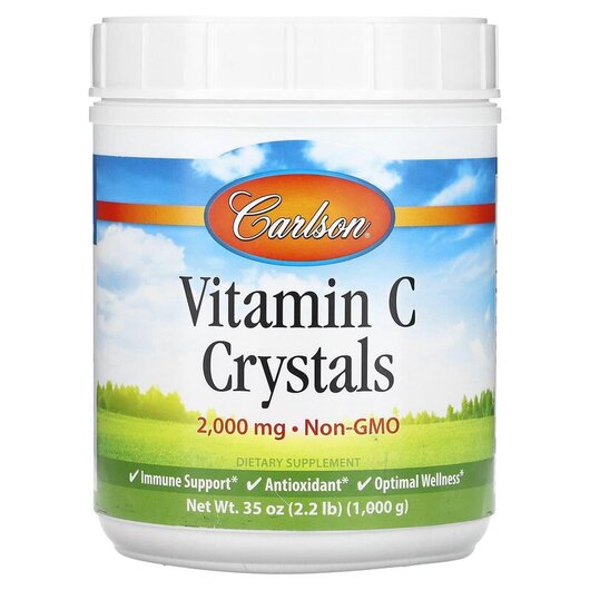 Основное фото товара Carlson, Витамин C, Vitamin C Crystals Non-GMO, 1000 г