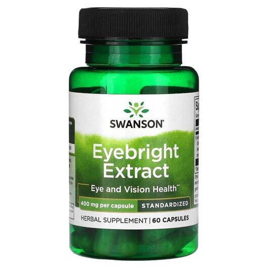 Основное фото товара Swanson, Очанка, Eyebright Extract 400 mg, 60 капсул