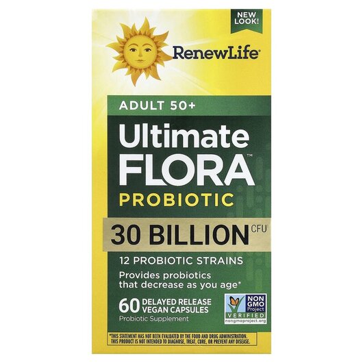 Основное фото товара Ultimate Flora Adult 50+ Probiotic 30 Billion Live Cultures Основное фото товара Ultimate Flora Adult 50+ Probiotic 30 Billion Live, Пробиотики, 6