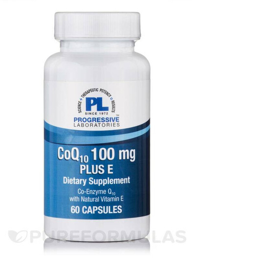 Основное фото товара CoQ10 100 mg Plus E Основное фото товара Progressive Labs, Коэнзим CoQ10, CoQ10 100 mg Plus E, 60 капсул