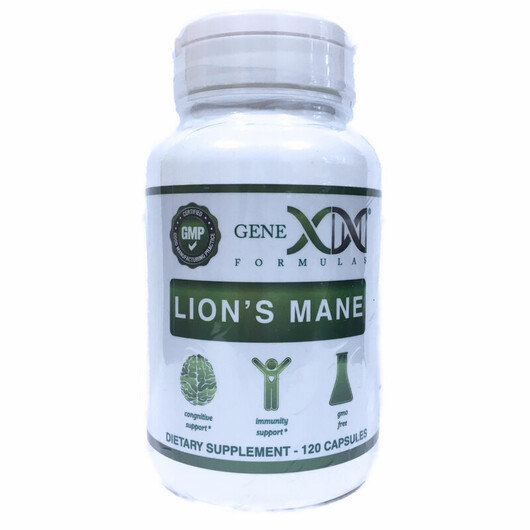 Основне фото товару Genex Formulas, Lion's Mane 1000 mg, Гриби Левова Грива, 120