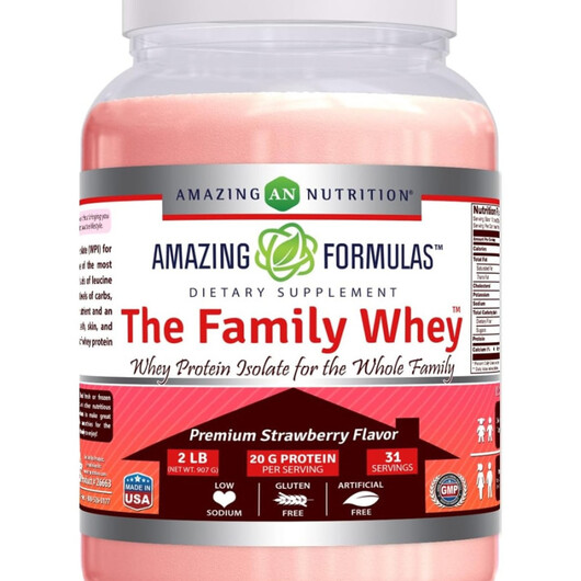 Основне фото товару Amazing Formulas The Family Whey Protein Isolate Strawberry Flavor Основне фото товару Amazing Formulas The Family Whey Protein Isolate Strawberry, Прот