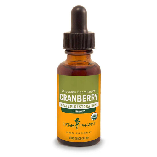 Основне фото товару Organic Cranberry Основне фото товару Herb Pharm, Organic Cranberry, Журавлина, 30 мл