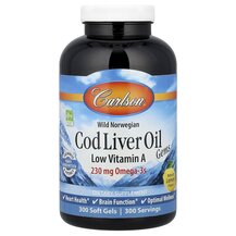 Олія печінки тріски Cod Liver Oil Gems Carlson 300 капсул