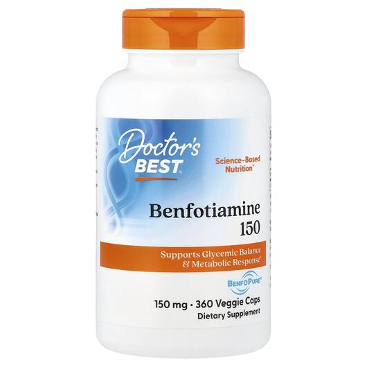 Основное фото товара Doctor's Best, Бенфотиамин, Benfotiamine 150 mg, 360 капсул