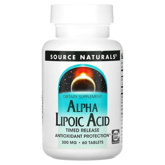 Основное фото товара Alpha Lipoic Acid Timed Release 300 mg Основное фото товара Альфа-липоевая, Alpha Lipoic Acid Timed Release 300 mg, 60 таблет