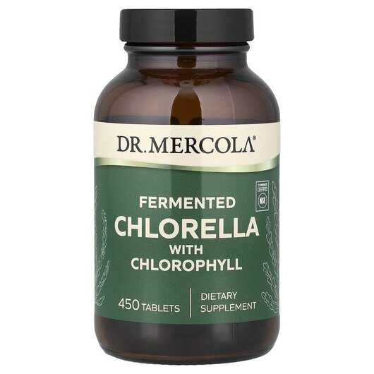 Основне фото товару Dr. Mercola, Fermented Chlorella 450, Хлорела, 450 таблеток