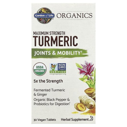 Основное фото товара MyKind Organics Maximum Strength Turmeric Основное фото товара Экстракт корня куркумы, Maximum Strength Turmeric, 30 таблеток