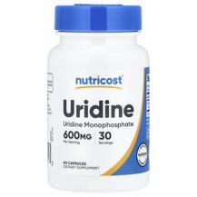 Уридин Uridine Nutricost 60 капсул Уридин Uridine Nutricost 60 капсул