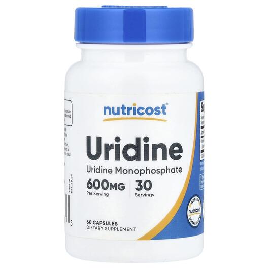 Основное фото товара Nutricost, Уридин, Uridine, 60 капсул