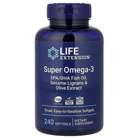 Основне фото товару Omega Foundations Super Omega-3 Основне фото товару Omega Foundations Super Omega-3, Риб'ячий жир Омега-3, 240 к