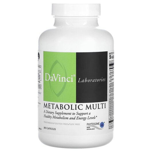 Основне фото товару Metabolic Multi Основне фото товару DaVinci Laboratories, Metabolic Multi, Жироспалювачі, 180 капсул
