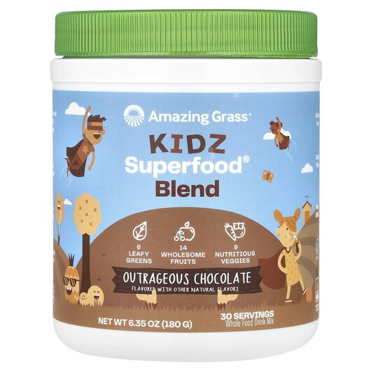 Основное фото товара Суперфуд для детей Шоколад, Kidz Superfood Outrageous Chocolate, 