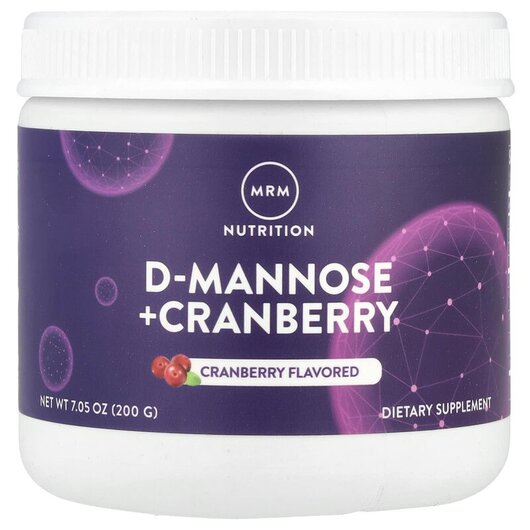 Основное фото товара D-Mannose + Cranberry Cranberry Основное фото товара MRM, D-Манноза и Клюква, D-Mannose + Cranberry Cranberry, 200 г