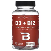 D3 + B12 Raspberry Витамин D3 NutraChamps 60 таблеток
