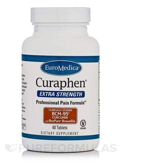 Основне фото товару Curaphen Extra Strength Основне фото товару EuroMedica, Curaphen Extra Strength, Куркумін, 60 таблеток