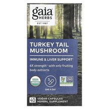 Turkey Tail Mushroom Гриб Хвост Индейки 400 мг Gaia Herbs