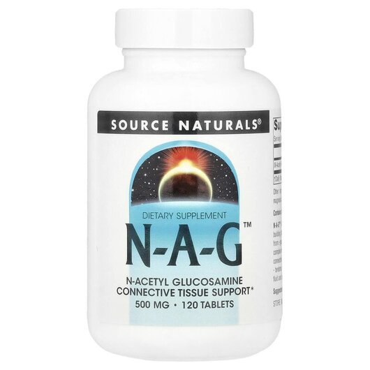 Основне фото товару Source Naturals, N-A-G 500 mg 120, N-A-G 500 мг, 120 таблеток