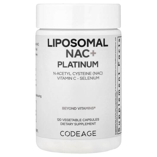 Основное фото товара CodeAge, N-ацетилцистеин, Liposomal NAC+ Platinum, 120 капсул