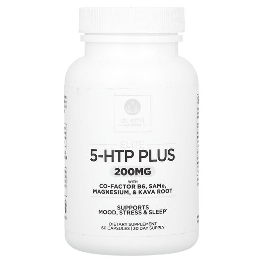 Основное фото товара Dr Emil Nutrition, 5-гидрокситриптофан, Elite 5-HTP Plus, 60 капс