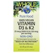 Фото товару Whole Earth Sea 100% Vegan Vitamin D3 & K2 Фото товару Natural Factors, Vegan Vitamin D3 & K2, Вітаміни D3 K2, 15 мл
