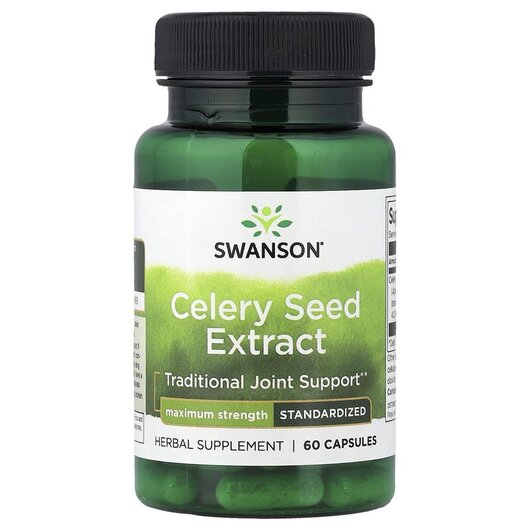 Основное фото товара Swanson, Сельдерей, Celery Seed Extract Maximum Strength, 60 капс