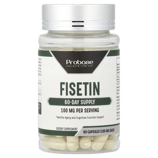 Основное фото товара Fisetin 100 mg Основное фото товара Probase Nutrition, Фисетин, Fisetin 100 mg, 60 капсул