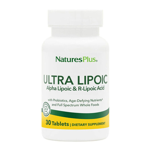 Основное фото товара Ultra Lipoic Основное фото товара Natures Plus, Альфа-липоевая кислота, Ultra Lipoic, 30 таблеток