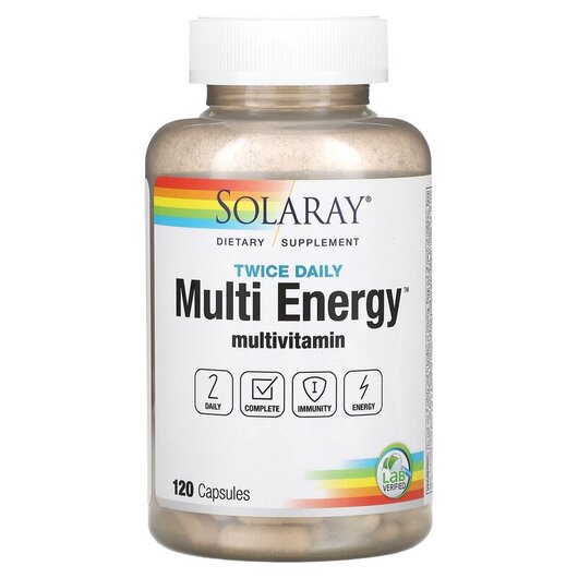 Основне фото товару Twice Daily Multi Energy Multivitamin Основне фото товару Twice Daily Multi Energy Multivitamin, Мультивітаміни, 120 капсул