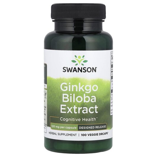 Основне фото товару Swanson, Ginkgo Biloba Extract, Гінкго Білоба, 100 капсул
