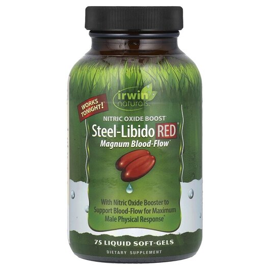 Основное фото товара Steel-Libido Red Magnum Blood-Flow Основное фото товара Irwin Naturals, Поддержка Либидо, Steel-Libido Red, 75 капсул