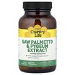 Фото товару Saw Palmetto & Pygeum Extract Фото товару Country Life, Saw Palmetto & Pygeum Extract, Со Пальметто, 90