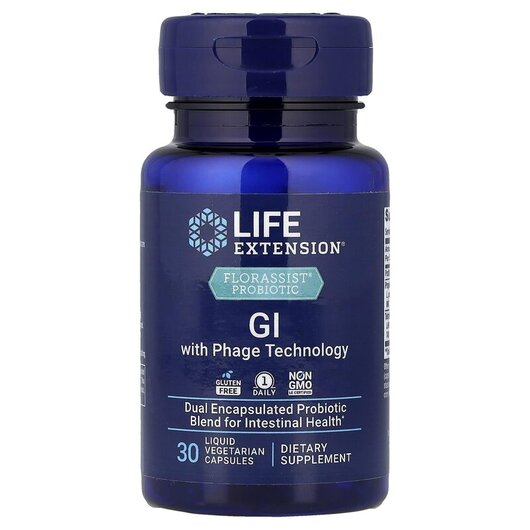 Основне фото товару Florassist GI with Phage Technology Основне фото товару Florassist GI with Phage Technology, Підтримка здоров'я кише