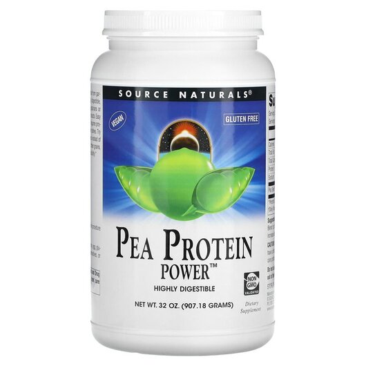 Основне фото товару Source Naturals, Pea Protein, Гороховий протеїн, 907 г