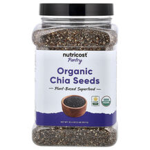 Насіння Чіа Pantry Organic Chia Seeds Nutricost 907 г Насіння Чіа Pantry Organic Chia Seeds Nutricost 907 г