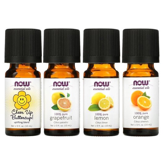 Основное фото товара Pure Essential Oil Kit 4 Bottles Основное фото товара NOW Foods, Эфирное масло, Pure Essential Oil Kit 4 Bottles, 10 мл