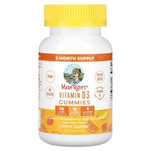 Vitamin D3 Gummies Lemon Strawberry and Orange 25 mcg D3