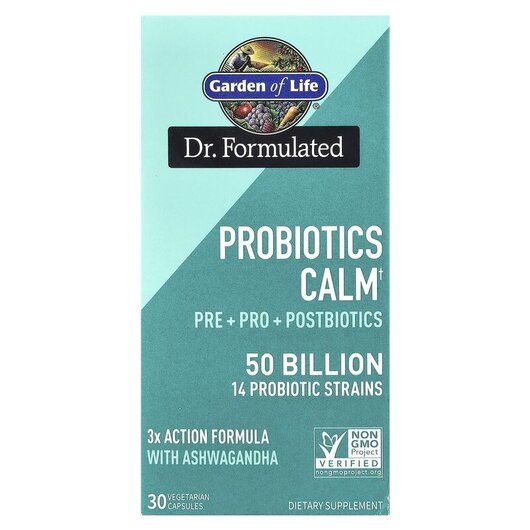 Основное фото товара Probiotics Calm 50 Billion Основное фото товара Пробиотики для спокойствия, Probiotics Calm 50 Billion, 30 капсул